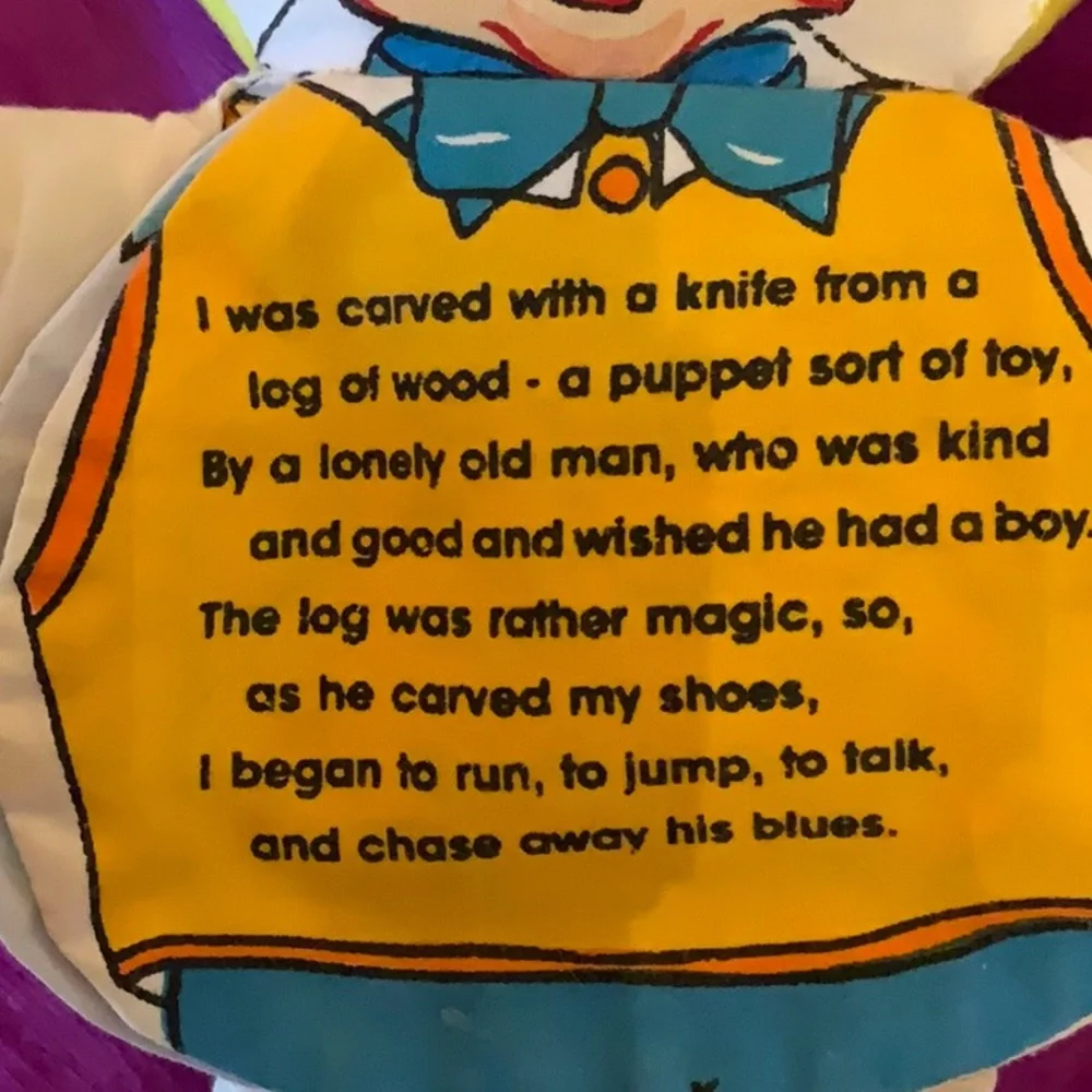Vintage Pinocchio doll with story
